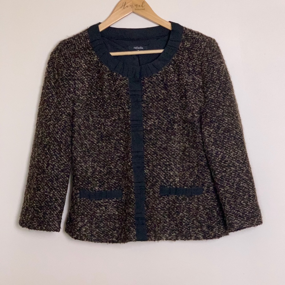 Tweed button front jacket